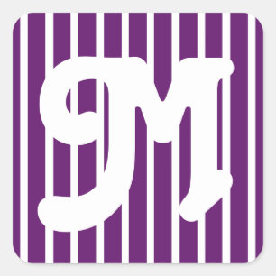 African Violet Safari Stripe Square Sticker