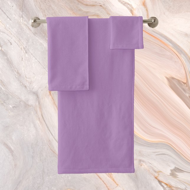 African Violet Solid Colour Bath Towel Set (Creator Uploaded)