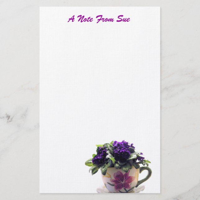 African Violet Stationnery Stationery (Front)