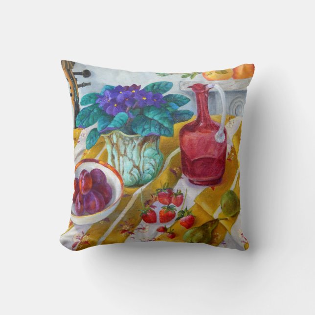 African Violets 2012 Throw Pillow (Front)