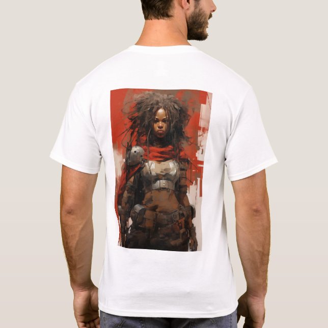 African Warriors Artistic Style by Ashley Wood R.p T-Shirt (Back)