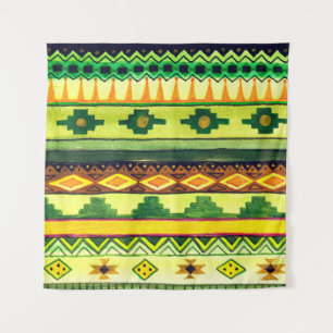 African Watercolor Pattern. Tapestry