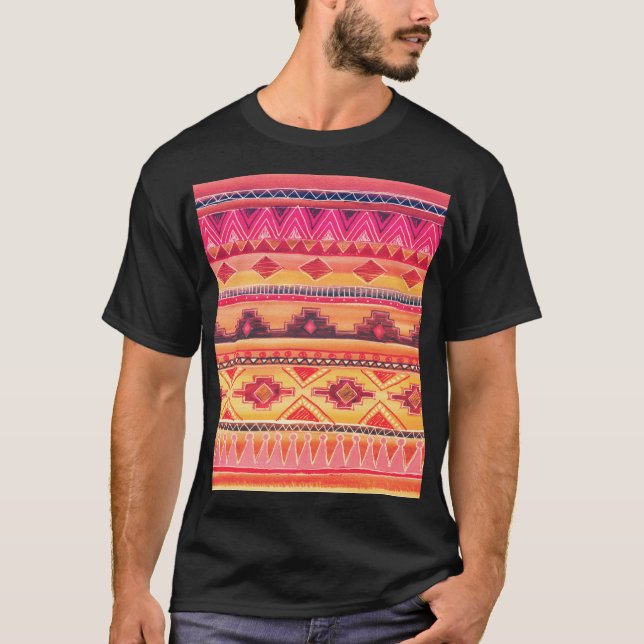 African watercolor, vibrant pattern T-Shirt (Front)