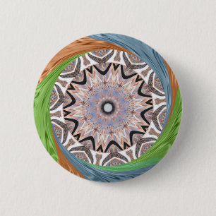African Whirl Art Print 2 Inch Round Button