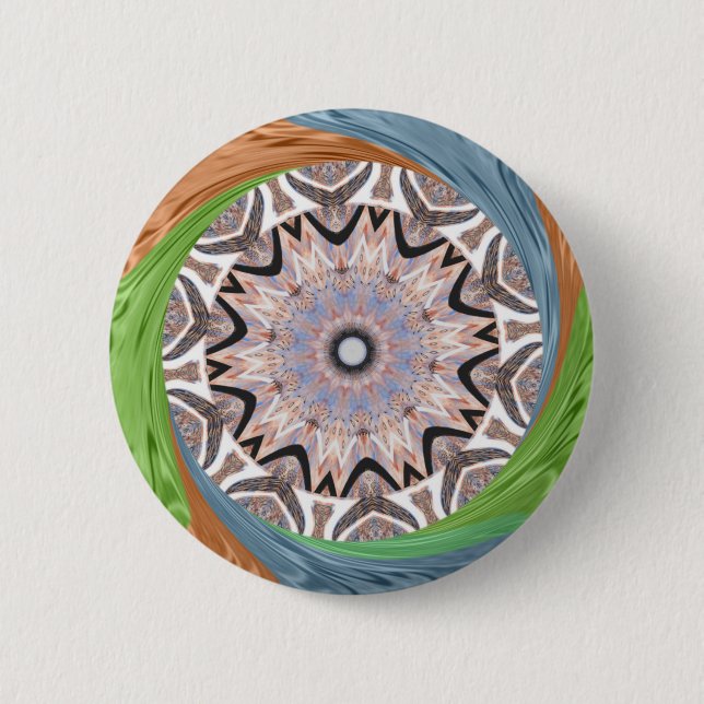 African Whirl Art Print 2 Inch Round Button (Front)