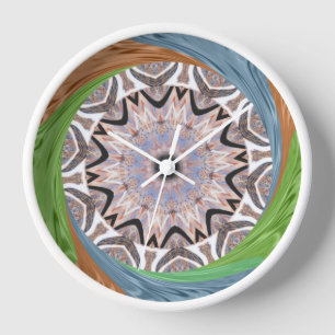 African Whirl Art Print Wall Clock