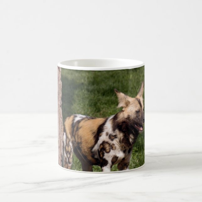 african-wild-dog-001 coffee mug (Center)