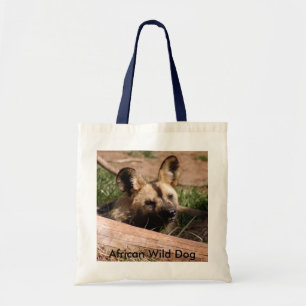 African Wild Dog-012, African Wild Dog Tote Bag