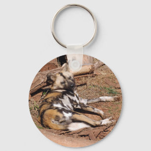 african-wild-dog-018 keychain