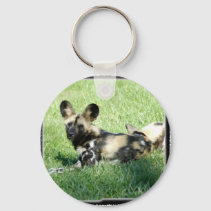 african wild dog_10x10 keychain