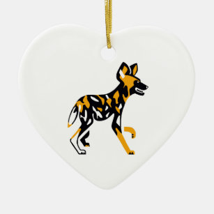 African wild dog -Cape hunting dog - Ornament