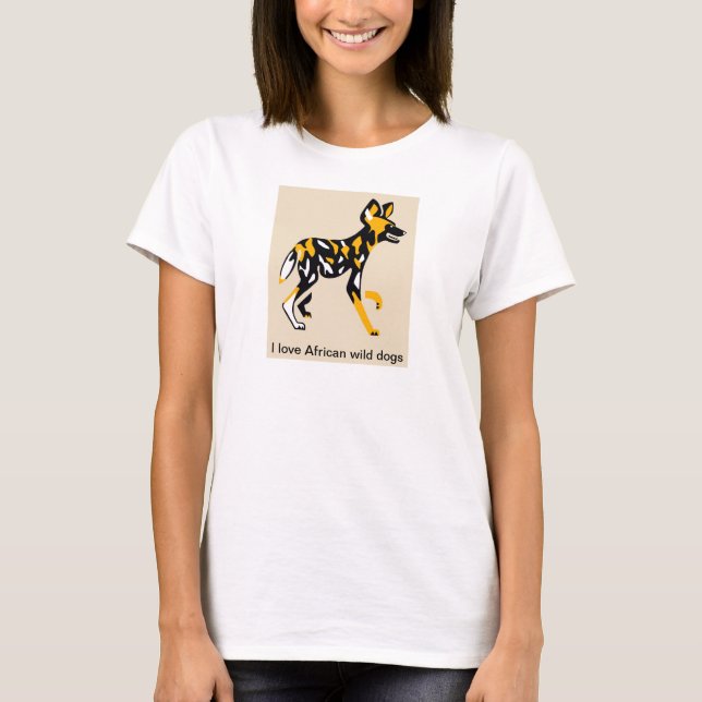 African Wild DOG-Endangered animal graphic - T-Shirt (Front)
