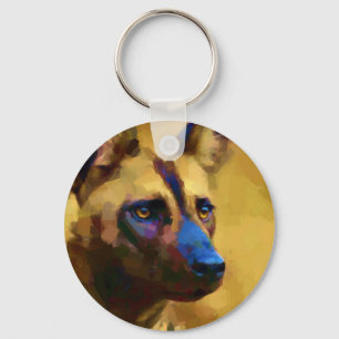 African Wild Dog Keychain