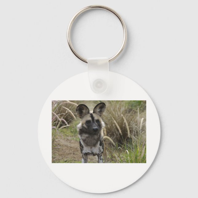 African Wild Dog Keychain (Front)