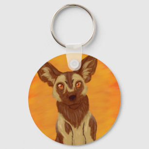 African Wild Dog Keychain