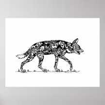 African Wild Dog Lope Design