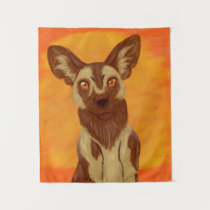 African Wild Dog Tapestry