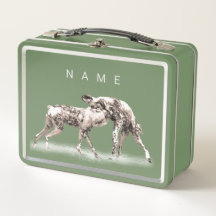 African Wild Dogs Personalised Lunchbox