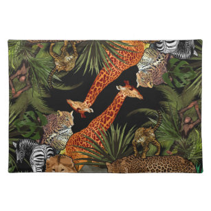African wildlife Cloth Placemat