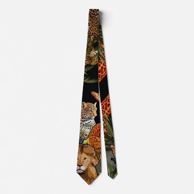 African wildlife Neck Tie (Front)