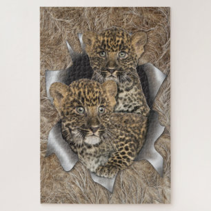 African Wildlife Panel Wall Art Jigsaw Puzzle