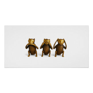 African Wisdom Trio – Inspiring Cultural Art Poster