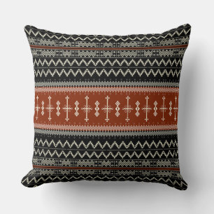 African Wolof Pattern Throw Pillow