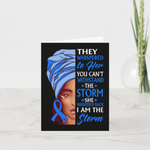 African Woman Afro I Am The Storm Ataxia Awareness Card