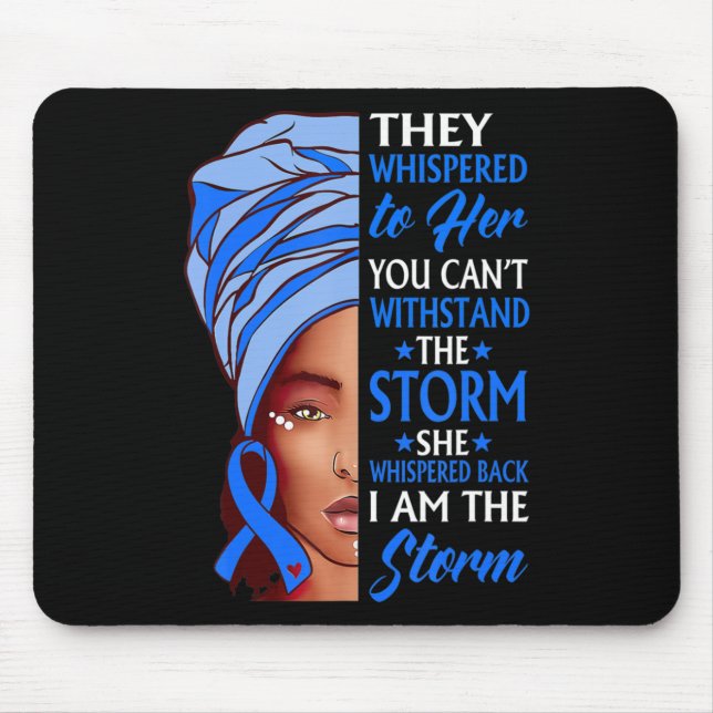 African Woman Afro I Am The Storm Ataxia Awareness Mouse Pad (Front)