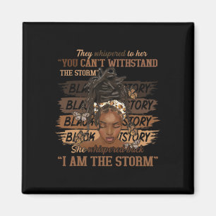 African Woman Afro Loc'd Hair Melanin Black Histor Magnet