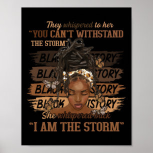 African Woman Afro Loc'd Hair Melanin Black Histor Poster