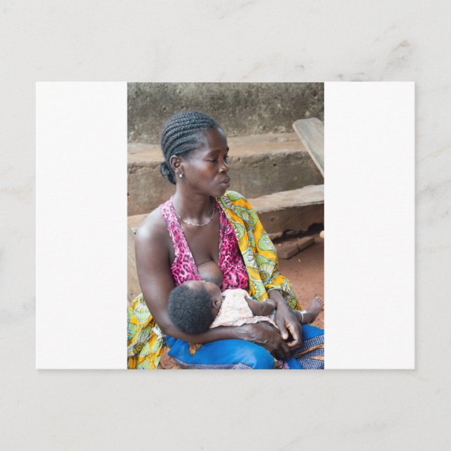African woman and her baby. postcard (Front)