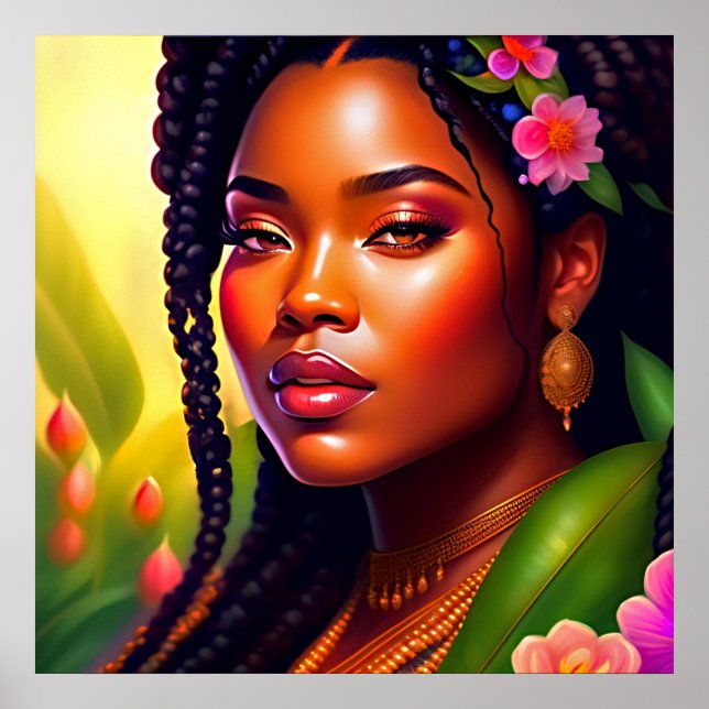 African Woman Art Poster (Front)