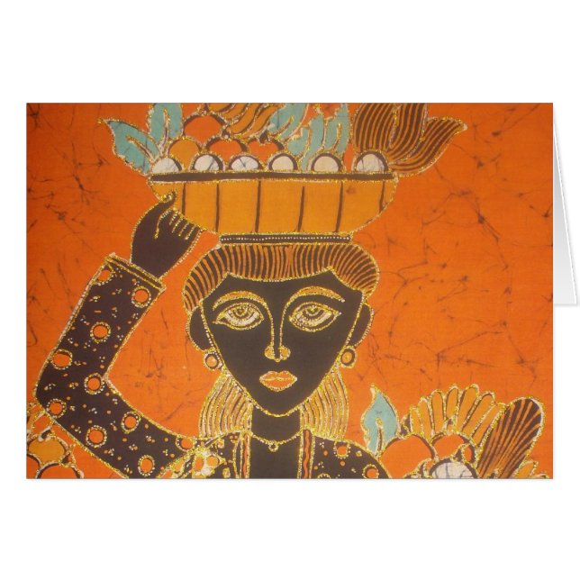 African Woman Carrying Basket  Customize  Art  (Front Horizontal)