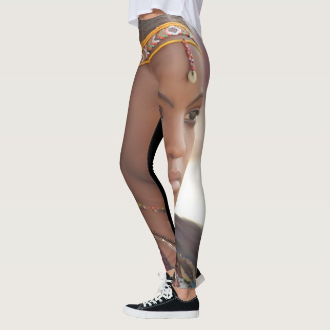 African Woman Design Leggings (Left)