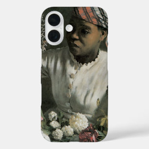 African Woman Peonies by Frederic Bazille, Flowers iPhone 16 Case
