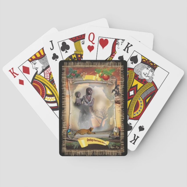 African woman playing cards (Back)