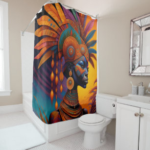 African Woman Shower Curtain