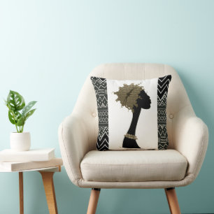 African Woman Throw Pillow
