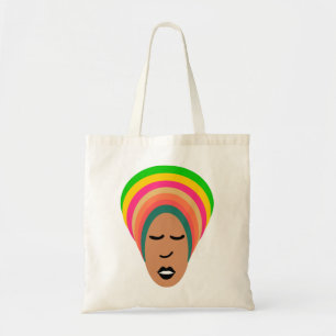 African woman tote bag