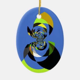 African Woman Vector Design Art Print Ceramic Ornament