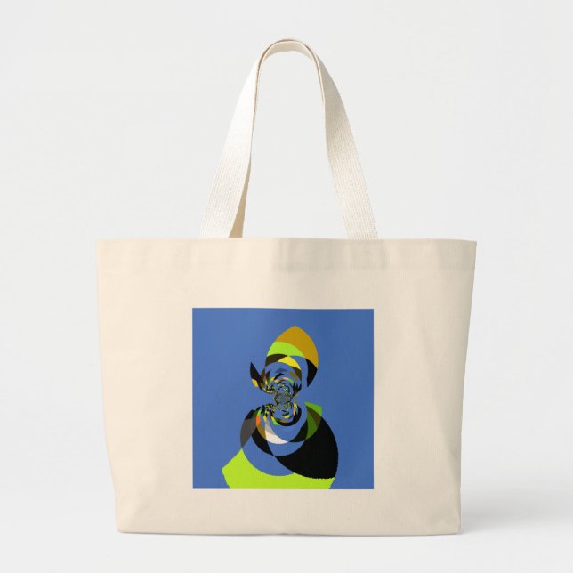 African Woman Vector Design Art Print Large Tote Bag (Front)