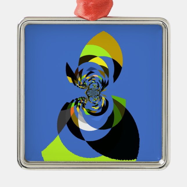 African Woman Vector Design Art Print Metal Ornament (Front)