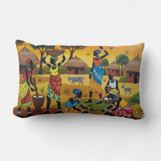 African women at work Throw Cushion