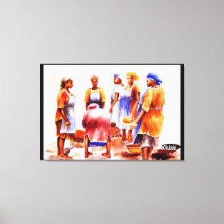 African Women by Mojisola A Gbadamosi Okubule Canvas Print