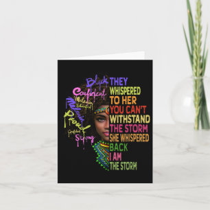 African Women I Am The Storm Black History Month W Card