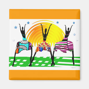 African Women Mating Call Dance Magnet