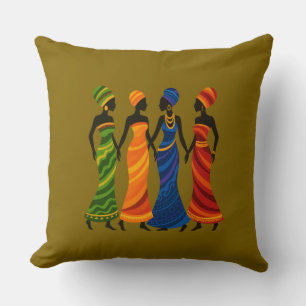 African Women Throw Pillow
