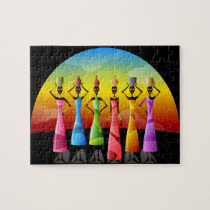 African Women with Pottery on their heads Jigsaw Puzzle