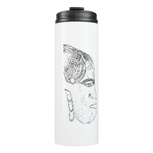 african women's head design thermal tumbler (Front)